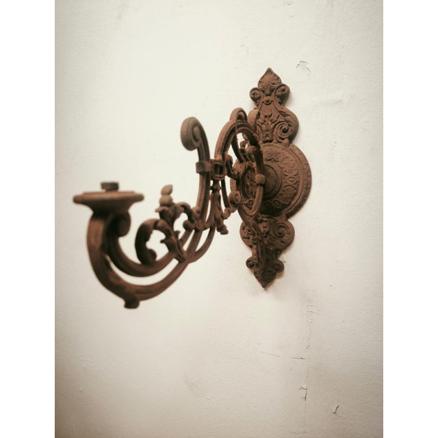 Antique Cast Iron Arm Bracket, 1890s For Sale - Image 6 of 18