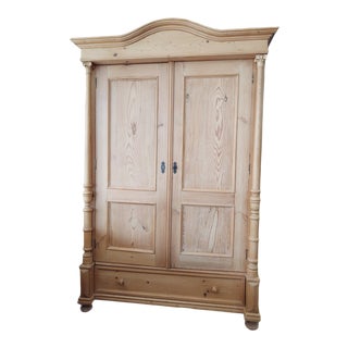 Natural Golden Pine Wardrobe For Sale