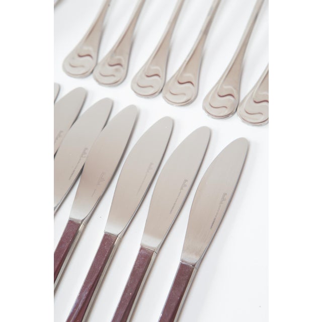 1980s Asimmetria Cutlery by Bjorn Wiinblad for Rosenthal, 1970s, Set of 8 For Sale - Image 5 of 10