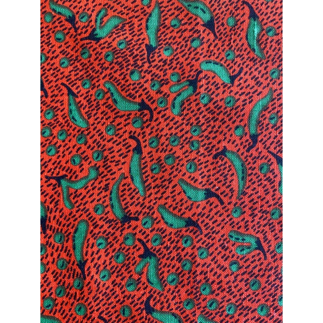 Contemporary Vintage 1990s Vibrant Red & Green Linen Dinner Napkins With Chili Motif by Katya - Set of 4 For Sale - Image 3 of 10