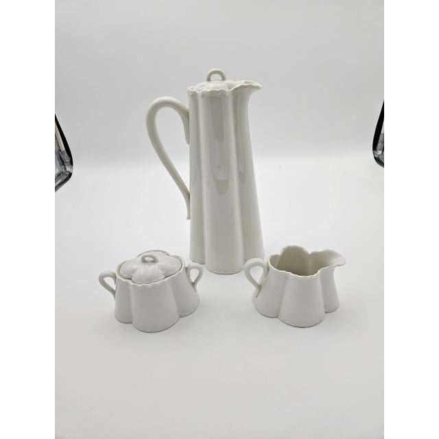 Stunning Limoges hot chocolate set could be used for tea or coffee as well. Coordinating set of 4 cups / saucers also...