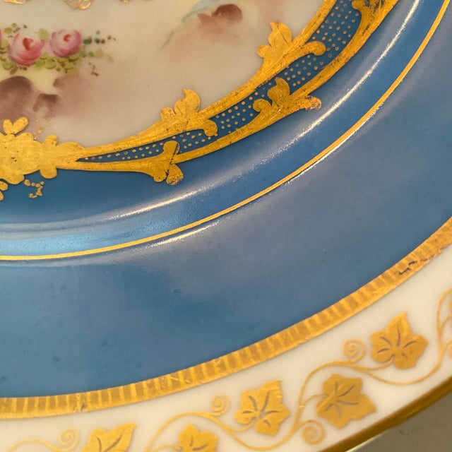 Early 19th Century Antique Sevres Porcelain Chateau Des Tuileries Plate From the Royal Service of King Louis Philippe For Sale - Image 5 of 10