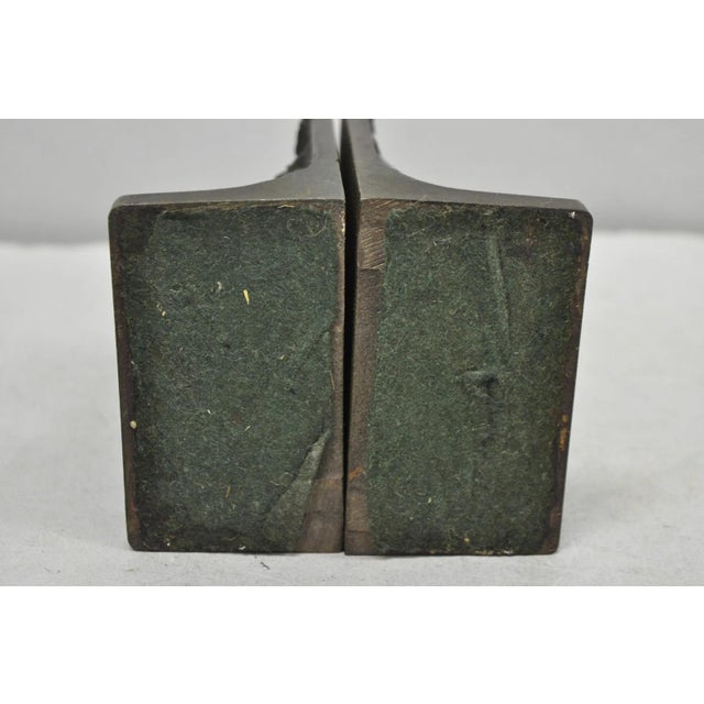 Antique Bradley & Hubbard See No Evil Gnome Mushroom Cast Iron Bookends - Pair For Sale - Image 11 of 13