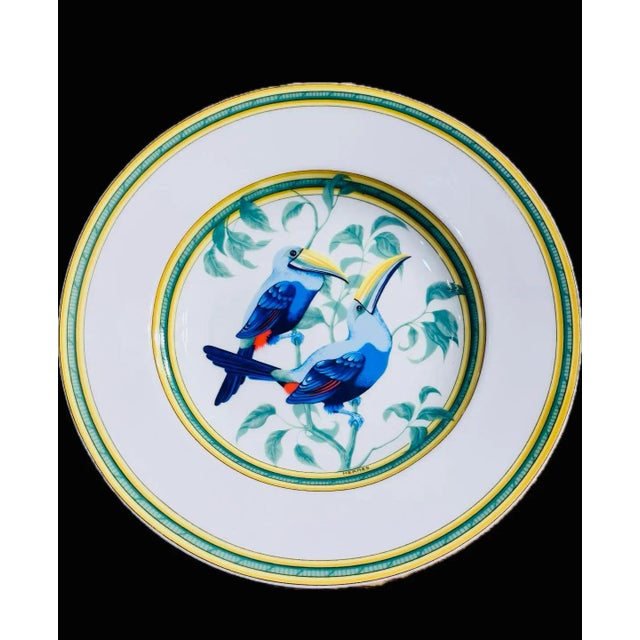 French Hermès Toucan Vintage Porcelain Bowl For Sale - Image 3 of 10