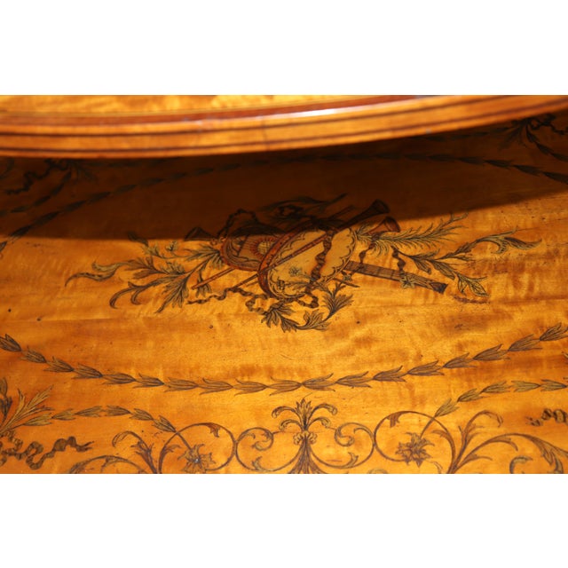 19th C Edward and Roberts Style 2 Tier Style Inlaid Desert Table For Sale - Image 12 of 16