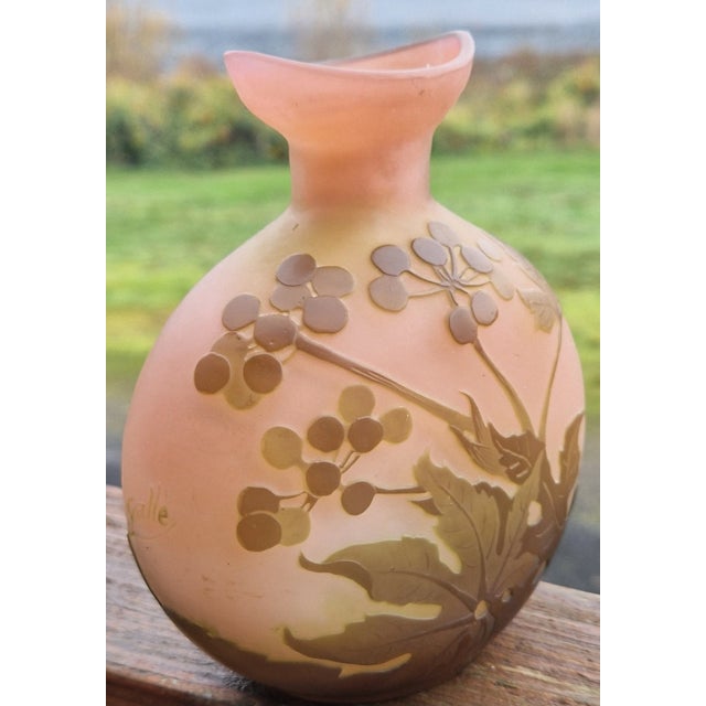 1900 - 1909 Emile Galle Nancy (France) - Art Nouveau Floral Vase, c.1900 For Sale - Image 5 of 6