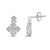 Haus of Brilliance 10K White Gold 3/5 Cttw Princess Diamond Geometric Drop Earrings For Sale - Image 4 of 4