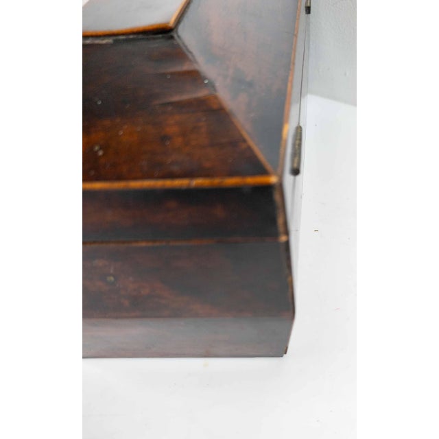 19th Century English Regency Sarcophagus Form Mahogany Tea Caddy Box For Sale - Image 16 of 18