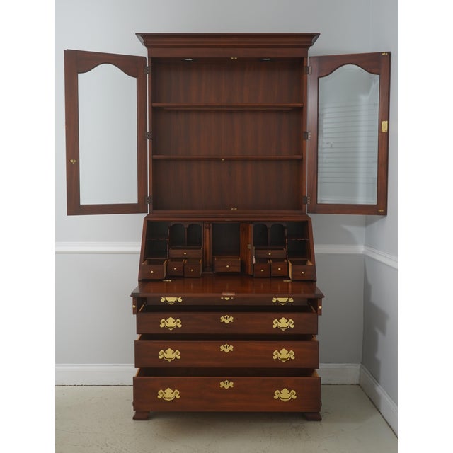 Chippendale Henkel Harris Cherry Chippendale Style Secretary Desk For Sale - Image 3 of 18
