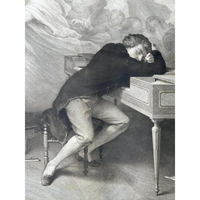 Francois Joseph Aime De Lemud, Beethoven, 1863, Engraving, Framed For Sale - Image 6 of 10