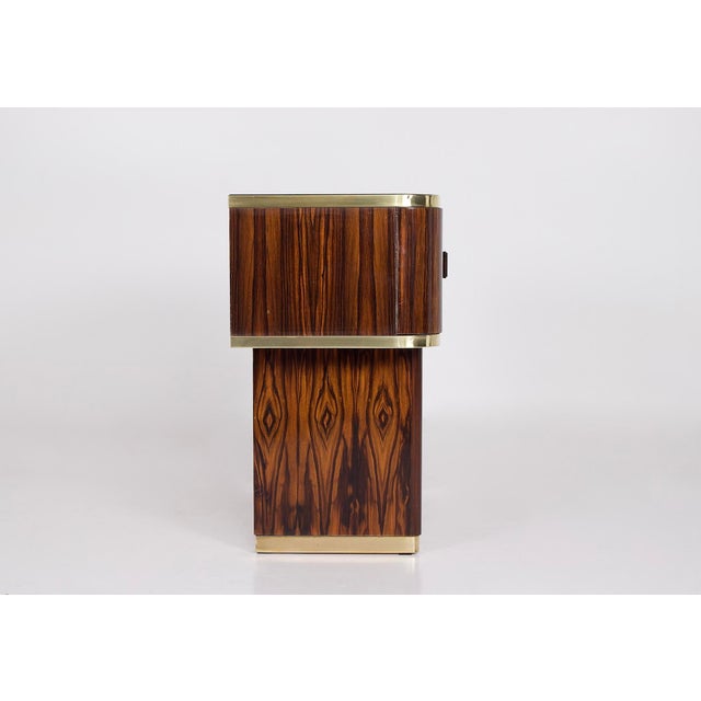 Small Mirrored Macassar Ebony Sideboard, 1950s For Sale - Image 10 of 16