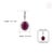 8.69Ct Oval Cut Ruby & Diamond Halo Contemporary Pendant in 14k White Gold For Sale - Image 11 of 14