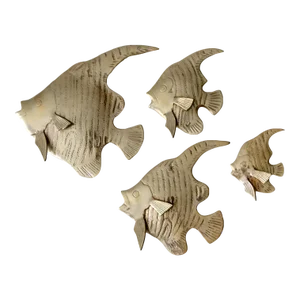 Mid Century Fish Wall Art Set of 4