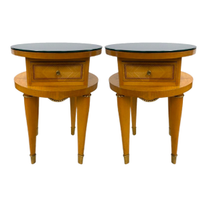 1930s Pair of French Art Deco Nightstands