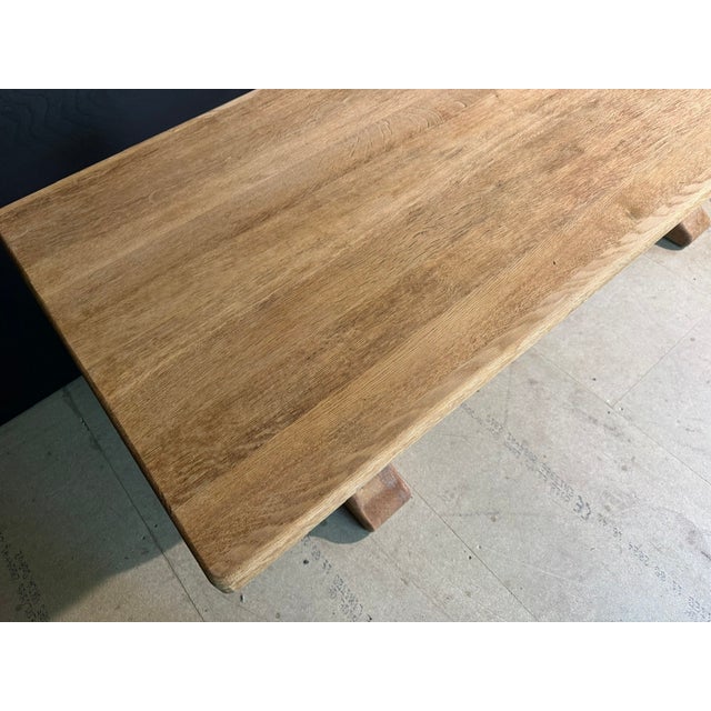 1920s French Bleached Oak Farmhouse Dining Table, 1920s For Sale - Image 5 of 18