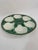 Mid-Century Modern Vintage 1950s French Longchamp Green and White Oyster Plate For Sale - Image 3 of 16