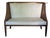 Vintage Cane-Back Upholstered Settee / Loveseat For Sale