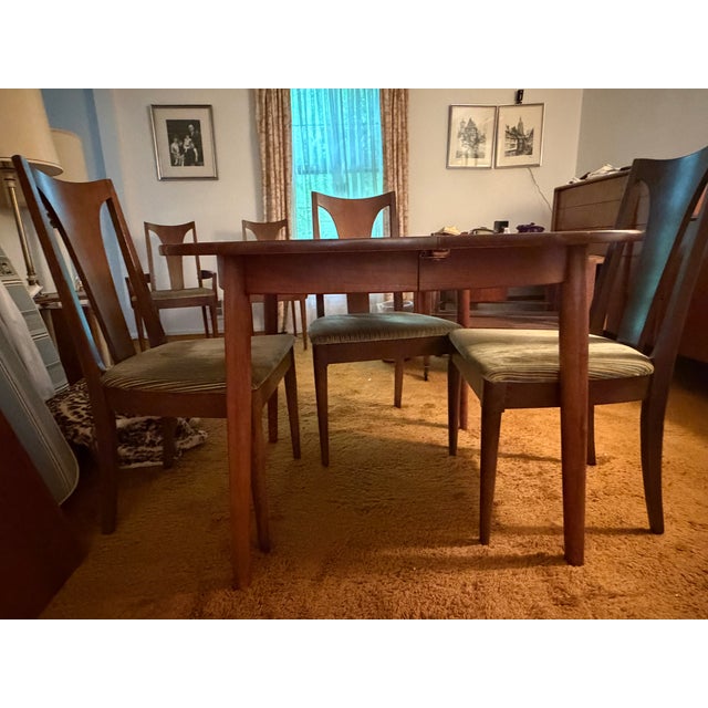 1960s Mid Century Modern Parallel by Drexel Dining Set For Sale - Image 5 of 8