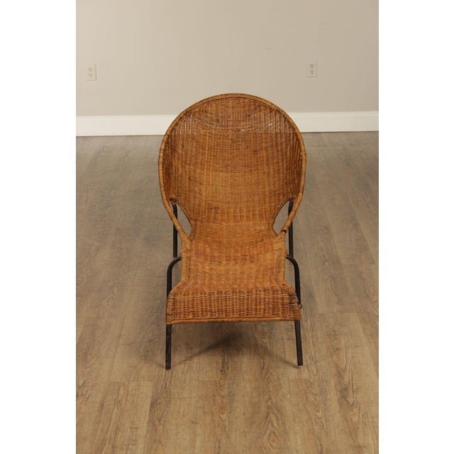 Francis Mair Attributed Mid Century Modern Wicker Lounge Chair For Sale - Image 15 of 18