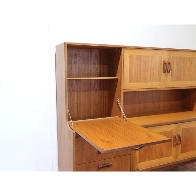 1960s Mid Century Modern Vintage Teak Tall Credenza Bufffet by G Plan For Sale In Greensboro - Image 6 of 10
