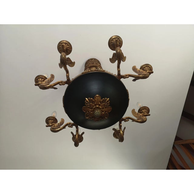 Empire Style Bronze Chandelier, France For Sale - Image 10 of 17