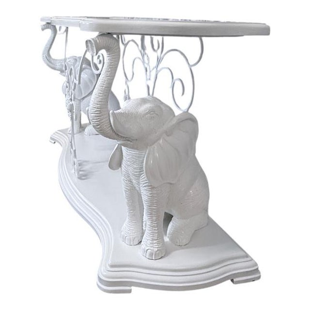 Mid 20th Century Vintage Hollywood Regency Elephant Console Table For Sale - Image 5 of 10