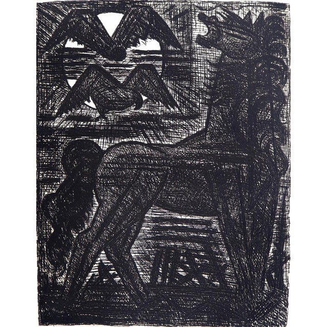 Marcel GROMAIRE Macbeth, Shakespeare: Omens, Black Horse and Night Owls, 1958 Original etching Signed in pencil Limited to...