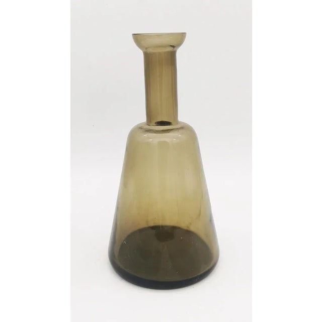 Brown Murano Glass & Fumè Bottle or Vase, 1950s For Sale - Image 8 of 8