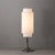 2020s 1960s Mid Century Lollipop Table Lamp by Nova of California - Black Nickel, White Linen Double Shade, on/Off Pull Chain For Sale - Image 5 of 15