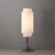 Not Yet Made - Made To Order Lollipop Table Lamp - Black Nickel, White Linen Double Shade, on/Off Pull Chain For Sale - Image 5 of 15