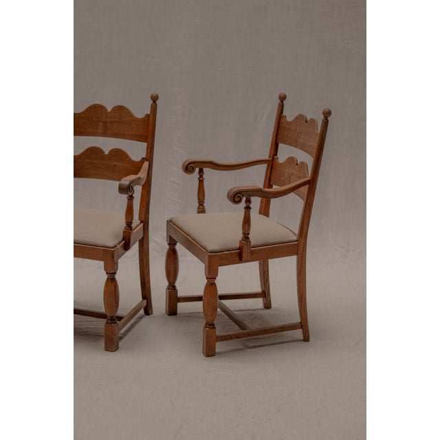Charles Dudouyt Mid-Century French Dining Chairs after Charles Dudouyt, 1950s, Set of 4 For Sale - Image 4 of 18