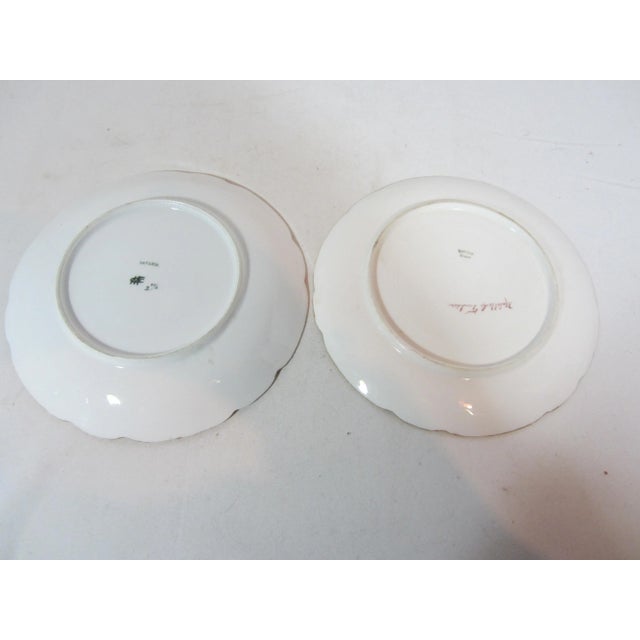 Victorian Victorian Hand Painted Porcelain Plates - Set of 2 For Sale - Image 3 of 7