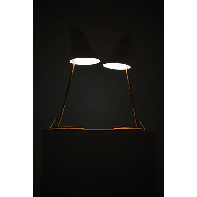 Metal Table Lamps in Brass, Lacquer, and Metal from Hans-Agne Jakobsson, 1950s, Set of 2 For Sale - Image 7 of 9