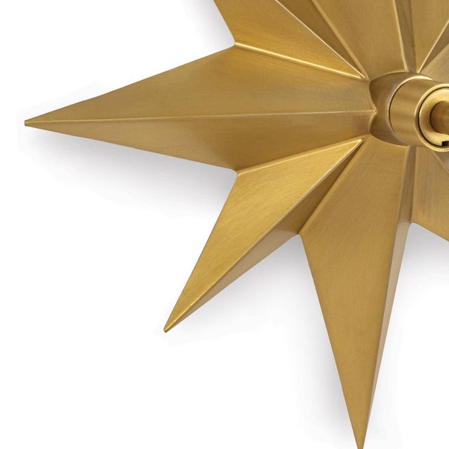 Not Yet Made - Made To Order Regina Andrew Etoile Steel Sconce, Natural Brass For Sale - Image 5 of 8