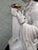 Vintage Chinese Porcelain Court Lady Musician Figurine With Applied Flowers and Gilt Accents For Sale In Orlando - Image 6 of 12