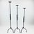 Hand Forged Iron Candelabra Set of 3 (98-118cm) Antique Copper Finish Sculptural Iron Bamboo Style Estate Set For Sale - Image 6 of 6