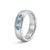 Contemporary Blue Topaz Wedding Band Ring, Stackable Engagement Ring Us 7 For Sale - Image 3 of 4