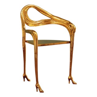 Salvador Dalí Leda Sculpture Armchair in Polished Brass by BD Barcelona Design, Spain, 2015 For Sale