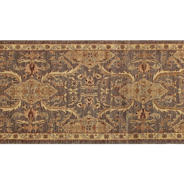 Textile Beautiful Ziegler 1990's Gray/Ivory Wool Runner Rug- 2'10'' X 11'1'' For Sale - Image 7 of 10