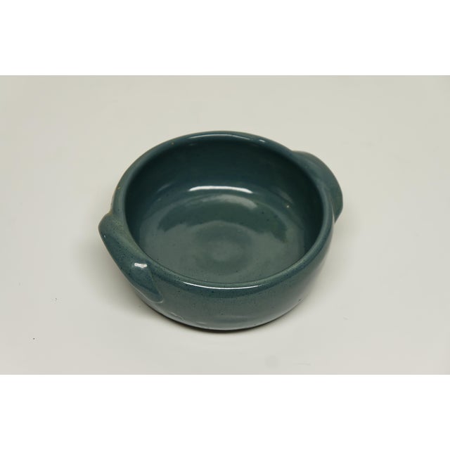 Bybee pottery Kentucky Madison County gray green bowl with handles. Signed at the bottom. Bybee was a 200+ year old...