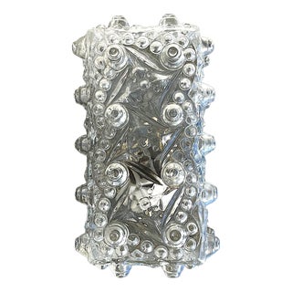 Rectangular Clear Bubble Glass Wall Light, 1970s For Sale