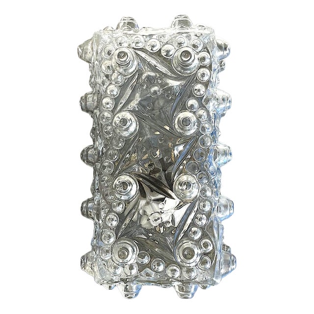 Rectangular Clear Bubble Glass Wall Light, 1970s For Sale