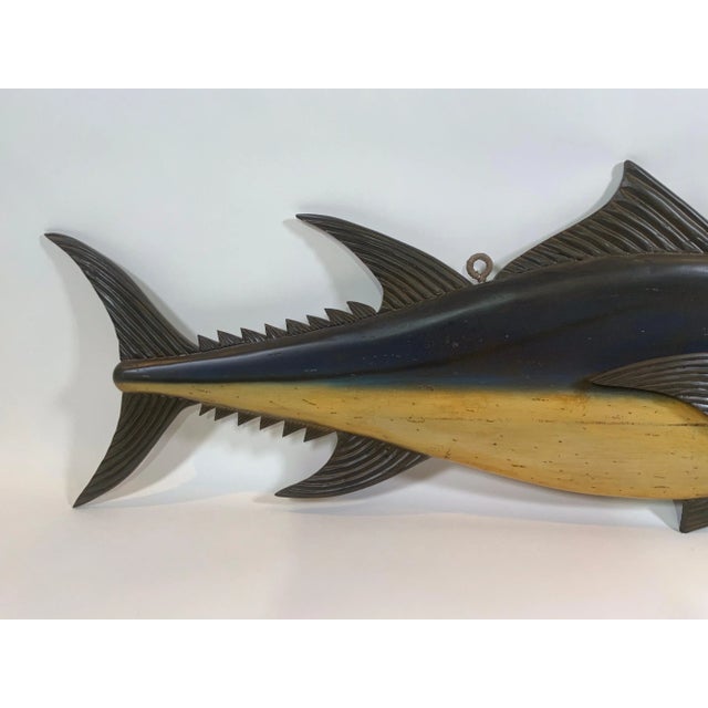 Carved and Painted Tuna Fish Carving For Sale In Boston - Image 6 of 10