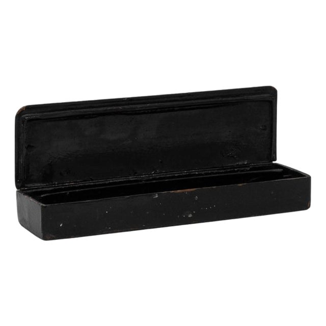 20th Century Asian Wooden Box with Handcrafted Gold Details For Sale