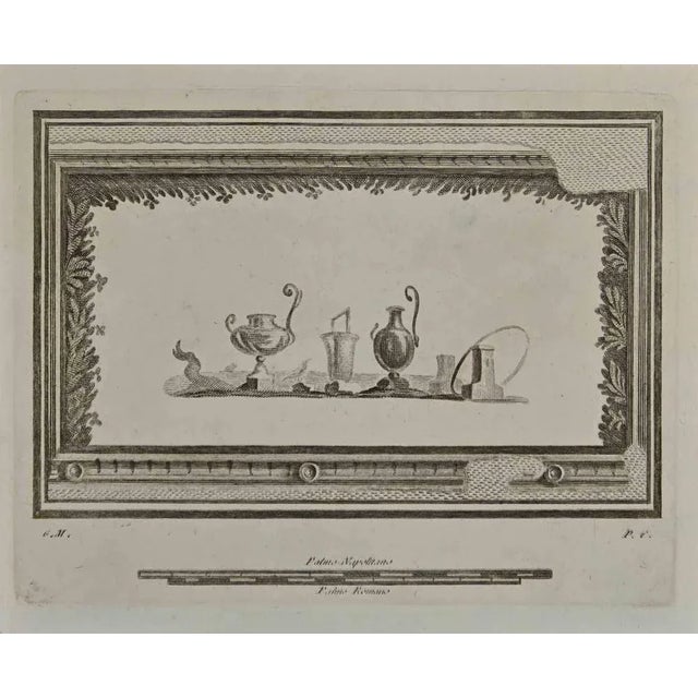 Still life from the series "antiquities of herculaneum", is an etching on paper realized by various artists in the 18th...