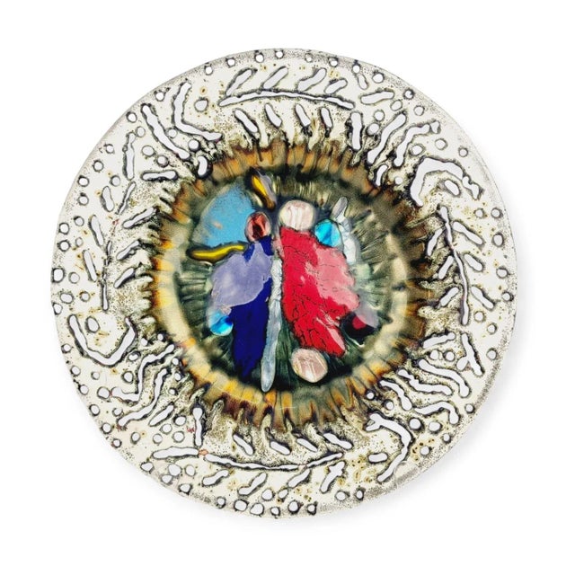 Decorative Enamel Wall Plate For Sale - Image 10 of 10