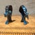 Traditional Blue and Gold-Toned Bust Figurines Male & Female Paper Weights For Sale - Image 3 of 15