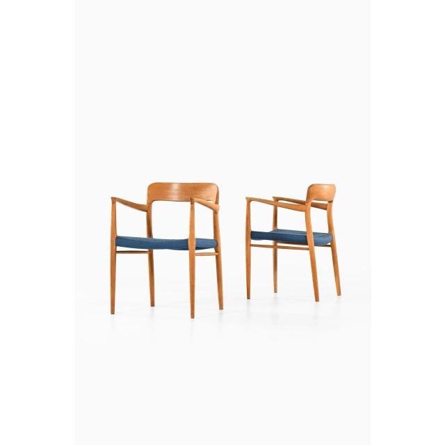 Rare Armchairs Model 56 Designed by Niels Otto Møller. Produced by J.L Møllers Furniture Factory in Denmark. Wear...