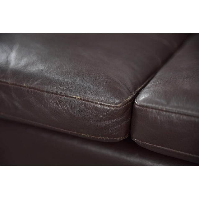Danish Mid-Century Modern 3-Seater Chocolate Leather Sofa, 1960s For Sale - Image 4 of 18