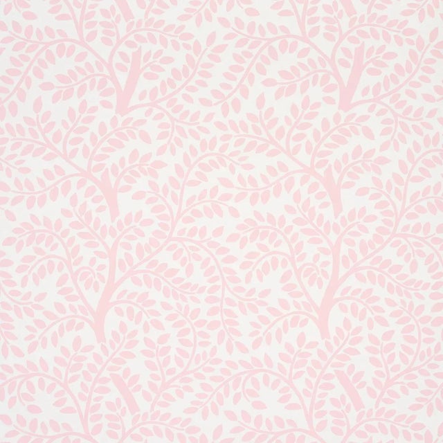 Schumacher Temple Garden II Wallpaper in Blush - Sample For Sale